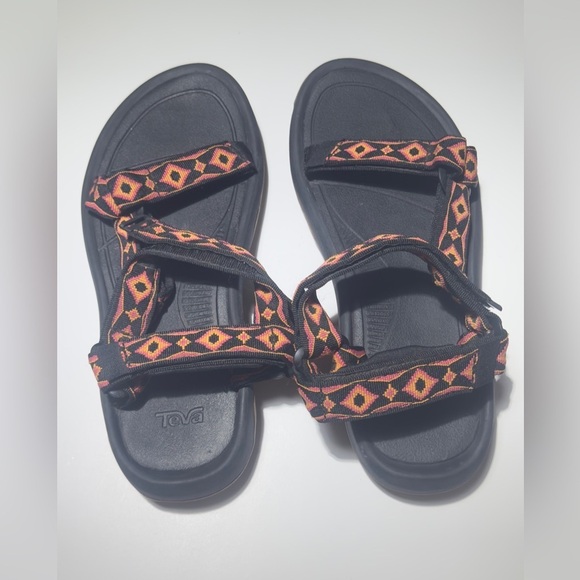 Teva Black and Orange Geometric Sandals for Men ? ? main image 7